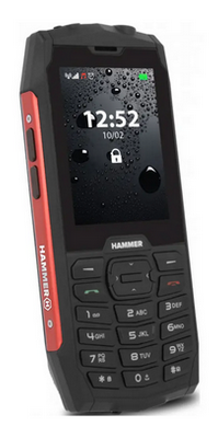 Robustes Handy mit physischen Tasten und wasserdichtem Gehäuse. Es dient dem SKL als Notfalltelefon im Einsatz.