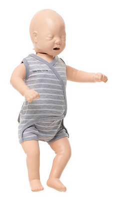 Eine Reanimationspuppe (Little Baby) die zur Übung der Reanimation und Beatmung an Babys und Säuglingen dient.